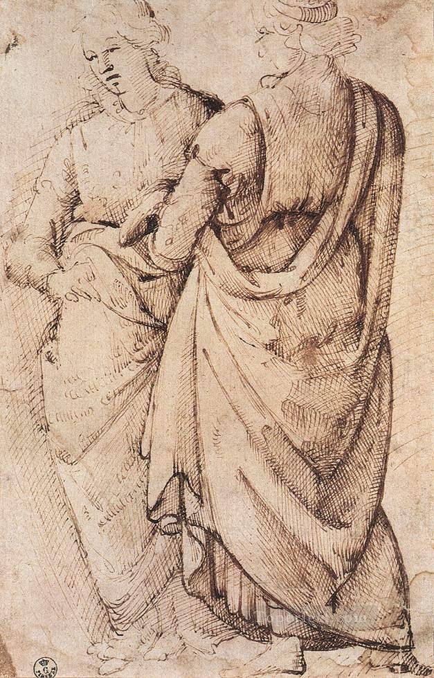 Study Of two Women Renaissance Florence Domenico Ghirlandaio Oil Paintings